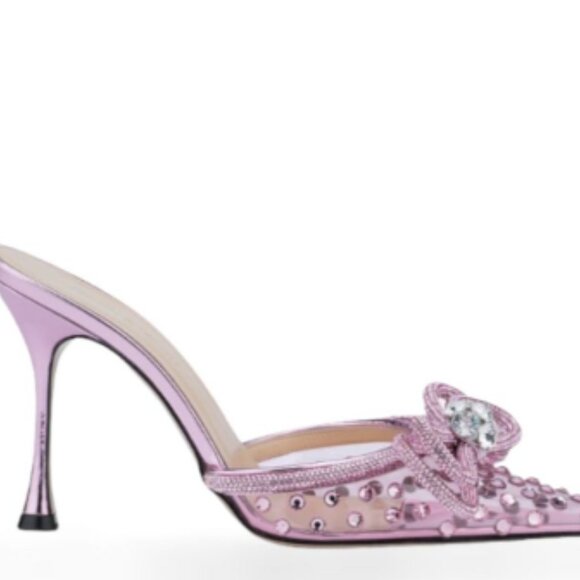 Mach & Mach Crystal Bow Mules 37 - Picture 3 of 5